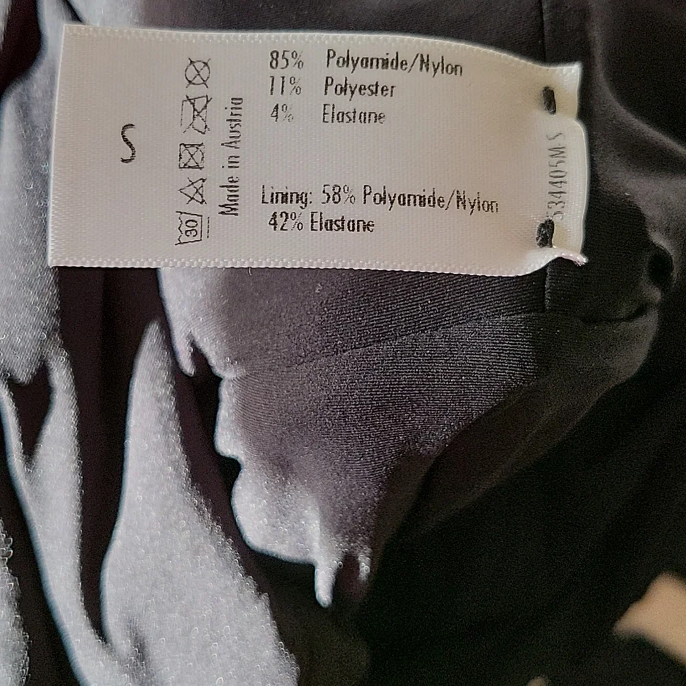 Wolford women's spandex black dress, with see thru sleeves, size S. Black - Picture 11 of 15